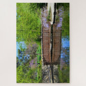 Wisteria in Bloom bij Loose Park Bridge Legpuzzel (Verticaal)