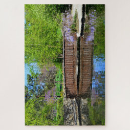 Wisteria in Bloom bij Loose Park Bridge Legpuzzel