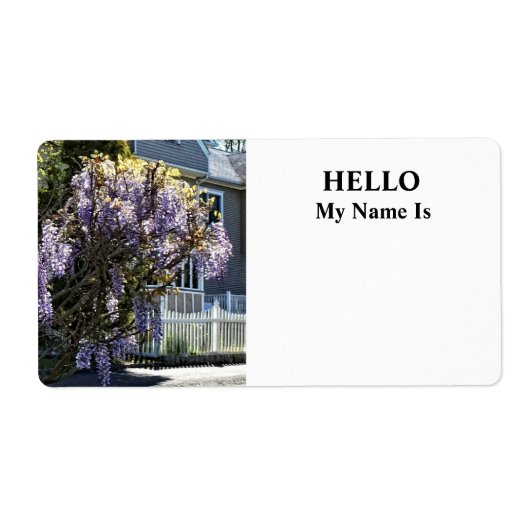 Wisteria in Bloom Etiket (Voorkant)