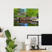 Wisteria in Bloom op de brug van Loose Park Poster (Thuiskantoor)