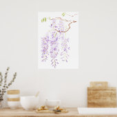 wisteria in bloom poster (Keuken)