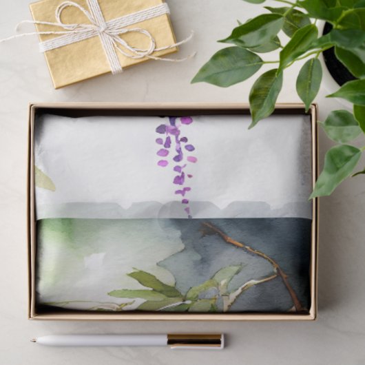 Wisteria in de schaduw decoupage tissuepapier (Geschenk)