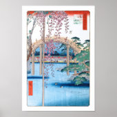 Wisteria in Kameido Shrine Hiroshige Fine Art Poster (Voorkant)