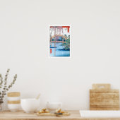 Wisteria in Kameido Shrine Hiroshige Fine Art Poster (Keuken)