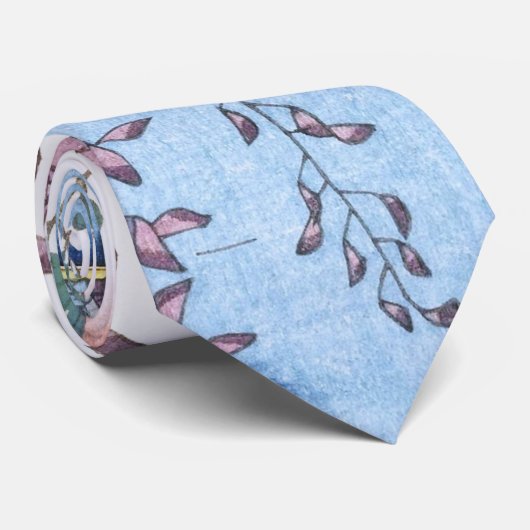 Wisteria in Kameido Shrine Hiroshige Fine Art Stropdas (Opgerold)