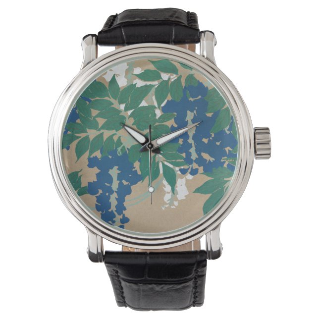 Wisteria Kamisaka Sekka japan schilderkunst canvas Horloge (Voorkant)