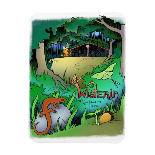 Wisteria Koelkast Magnet Magneet (Verticaal)