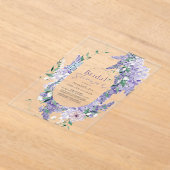 Wisteria krans Paarse Waterverf Vrijgezellenfeest Acryl Uitnodigingen (Laagn)