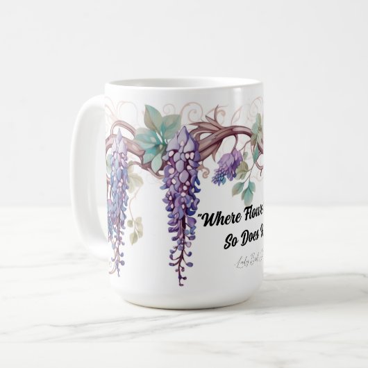 Wisteria Lady Bird Quote Mok (Voorkant links)