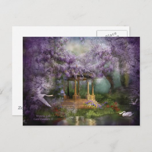 Wisteria Lake Art Briefkaart (Voorkant / Achterkant)
