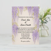 Wisteria Lane Photo Wedding Invitation Kaart (Staand voorkant)