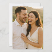 Wisteria Lane Photo Wedding Invitation Kaart (Achterkant)