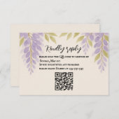 Wisteria Lane QR Code RSVP Card (Voorkant / Achterkant)