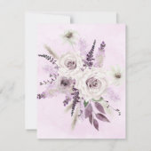 Wisteria Lavender Roos Brunch & Bubble Invites Kaart (Achterkant)