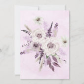 Wisteria Lavender White Rose Couples Shower Invite (Achterkant)