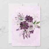 Wisteria Lavender White Roses Unique Wedding Kaart (Achterkant)