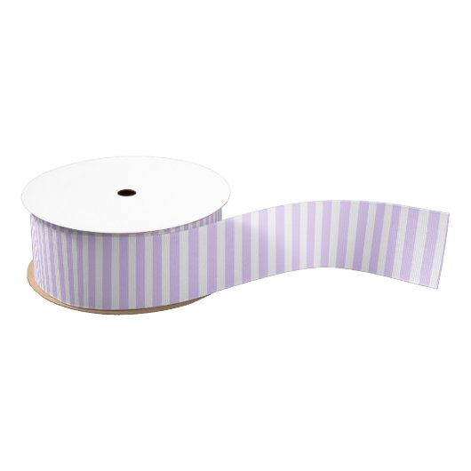 Wisteria Lila Lavender Orchid & White Stripe Grosgrain Lint (Spoel)