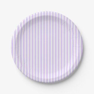 Wisteria Lila Lavender Orchid & White Stripe Papieren Bordje