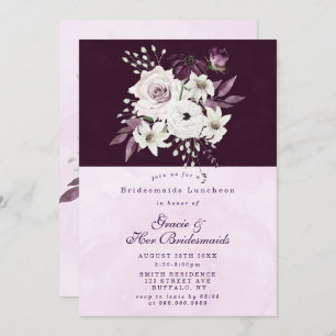 Wisteria Lila Roos Bridesmaids Luncheon Invite