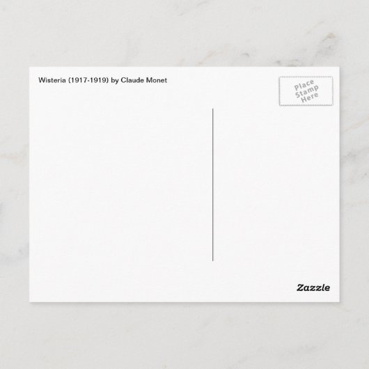 Wisteria (linkerhelft) van Claude Monet Briefkaart (Achterkant)