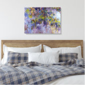 Wisteria (linkerhelft) van Claude Monet Canvas Afdruk (Insitu (Slaapkamer))