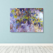 Wisteria (linkerhelft) van Claude Monet Canvas Afdruk (Insitu (Houten vloer))