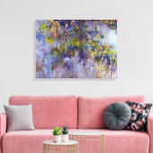 Wisteria (linkerhelft) van Claude Monet Canvas Afdruk (Insitu (Woonkamer))