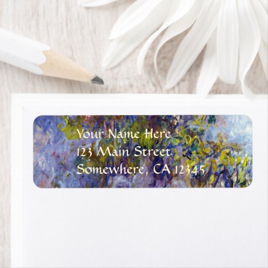 Wisteria (linkerhelft) van Claude Monet Etiket (Insitu)