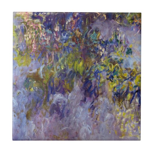 Wisteria (linkerhelft) van Claude Monet Tegeltje (Voorkant)