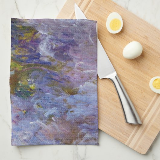 Wisteria (linkerhelft) van Claude Monet Theedoek (Quarter Fold)