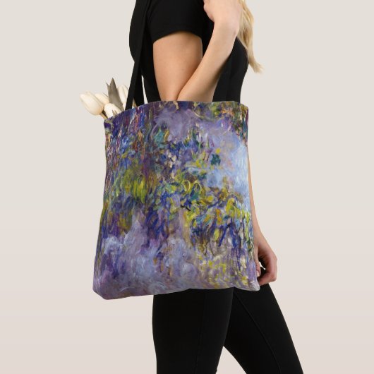 Wisteria (linkerhelft) van Claude Monet Tote Bag (Dichtbij)