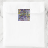 Wisteria (linkerhelft) van Claude Monet Vierkante Sticker (Tas)