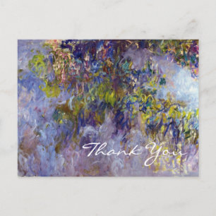 Wisteria (links) door Claudet Monet, Dank je Briefkaart