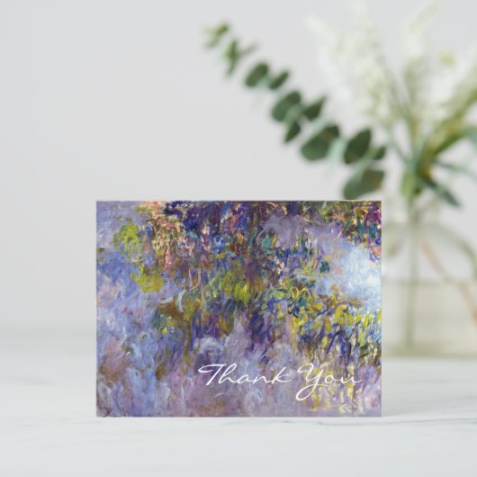 Wisteria (links) door Claudet Monet, Dank u Briefkaart (Staand voorkant)