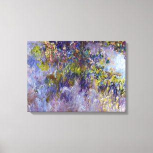 Wisteria (links) van Claudet Monet, bloemen Canvas Afdruk