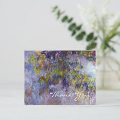 Wisteria (links) van Claudet Monet, Hartelijk dank Briefkaart (Staand voorkant)