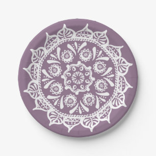 Wisteria Mandala Papieren Bordje