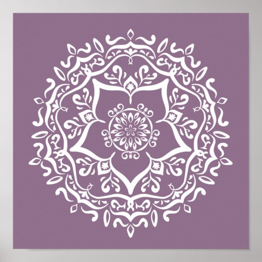 Wisteria Mandala Poster (Voorkant)