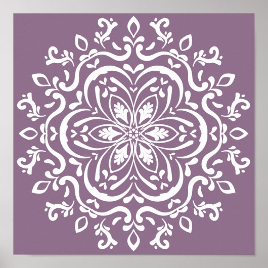 Wisteria Mandala Poster (Voorkant)