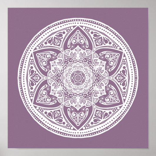 Wisteria Mandala Poster (Voorkant)