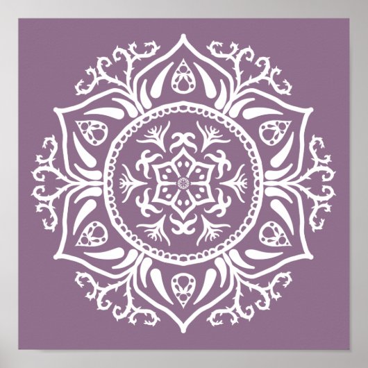 Wisteria Mandala Poster (Voorkant)