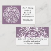 Wisteria Mandala Visitekaartje (Voorkant / Achterkant)
