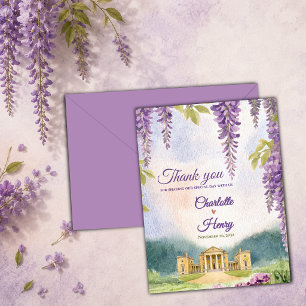 Wisteria Manor Tuin Bruiloft Dank Je Briefkaart