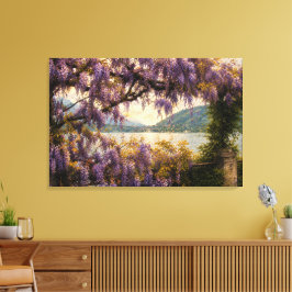 Wisteria Meerzicht Canvas Afdruk