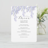 Wisteria Menu for Weddings or Events (Staand voorkant)