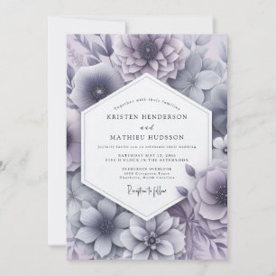 Wisteria Misty Bloom Bruiloft Kaart