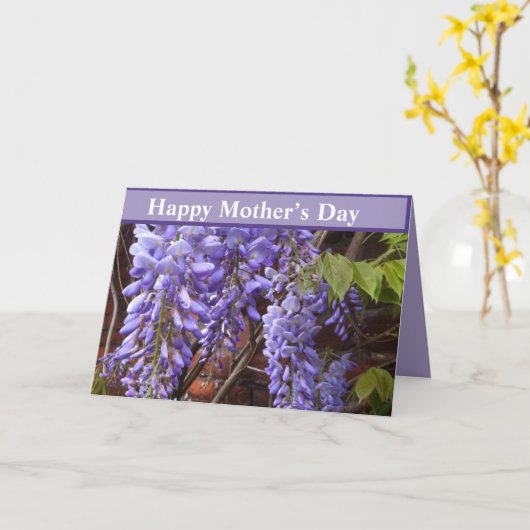 Wisteria Moederdag Kaart (Gele Bloem)