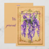 Wisteria  Multifunctionele Antiek achtergrond Feestdagenkaart (Voorkant / Achterkant)