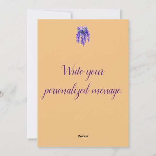 Wisteria  Multifunctionele Antiek achtergrond Feestdagenkaart (Achterkant)