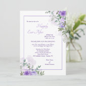 Wisteria nooit te laat bruiloft kaart (Staand voorkant)